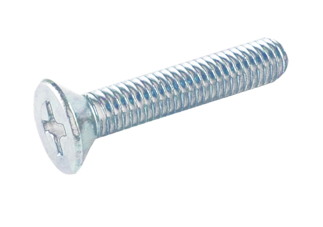 Flat Phillips Head Machine Screws Silver